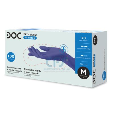 Guanti in nitrile senza polvere EKO Zero Ultra Light e Soft (conf.100 pz)