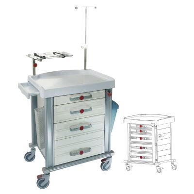 Carrello emergenza I-MEDIK RHO - 5 cassetti