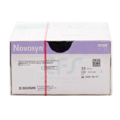 Novosyn suture assorbibili in poliglactina 910, ago 3/8 24mm, USP 2/0 - filo viola 70cm (conf. 36 pz.)