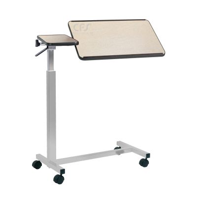 Tavolino servipranzo - Regolabile in altezza - 1 piano - Marrone su CFS  PRODOTTI MEDICALI