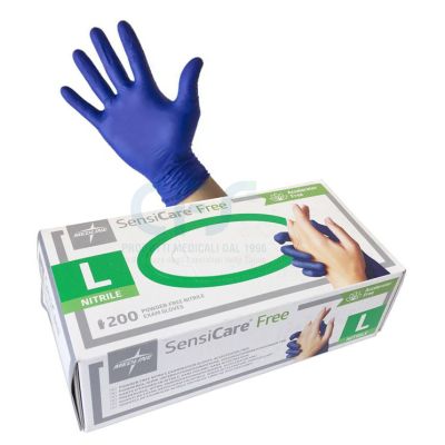 Guanti in nitrile senza polvere Sensicare Free - Antiallergici (conf.200 pz)
