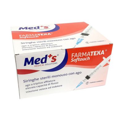 Siringa con ago FARMATEXA Softouch 10 ml - 21G (conf.100 pz.) su CFS  PRODOTTI MEDICALI