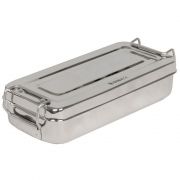 Scatola in acciaio Inox 18x8x4 cm - con manici