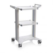 Carrello in alluminio e acciaio EOLO CI120 - Base + 2 ripiani mm 350 x 400