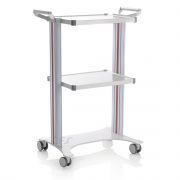 Carrello in alluminio e acciaio EOLO CI125 - Base + 2 ripiani mm 400 x 500