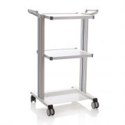 Carrello in alluminio e acciaio EOLO CI130 - Base + 2 ripiani mm 400 x 500