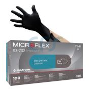Guanti in nitrile senza polvere MICROFLEX Midknight Touch - Nero (conf.100 pz)