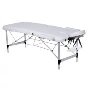 Lettino da massaggio pieghevole in alluminio ad altezza regolabile - Bianco 