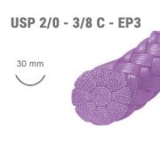 Sutura sintetica DARVIN DH539 - USP 2/0 - 3/8C - EP3 mm 30 - Filo 70 cm (conf. 12 pz.) 